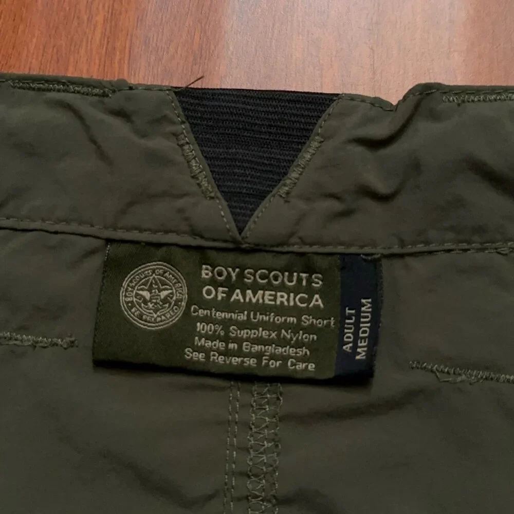 Boy Scouts of America Cargo Shorts Mens M Centennial Uniform Nylon Army Green